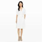 Club Monaco Color White Amaron Pleated Dress In Size 0