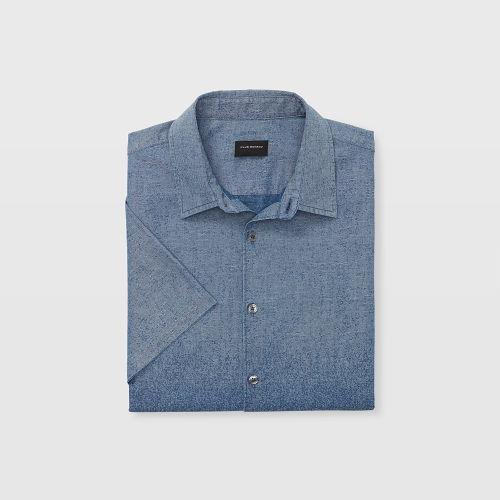Club Monaco Color Blue Slim Short-sleeve Ombre Shirt