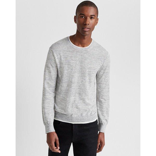 Club Monaco Grey Double Hem Crew