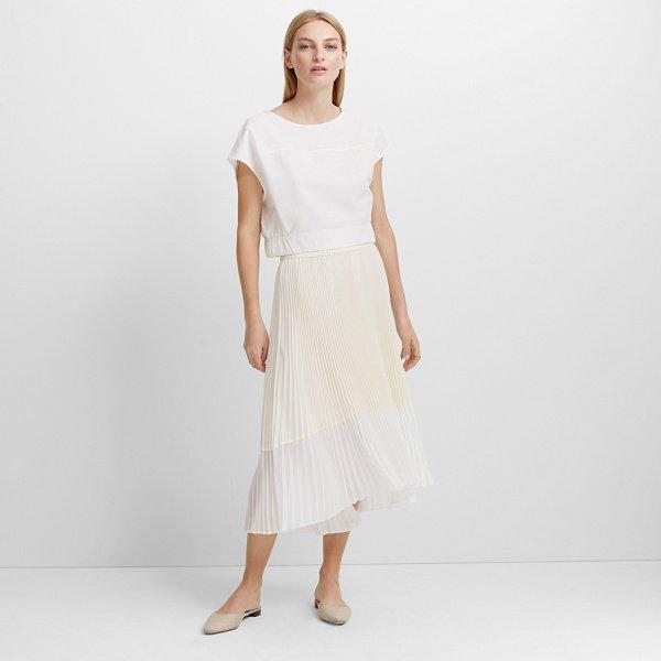 Club Monaco Jackfruit Tonie Pleated Skirt