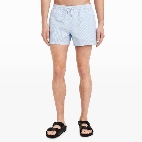 Club Monaco Color Blue Arlen Seersucker Swim Trunk