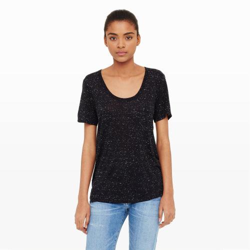 Club Monaco Color Black/ White Multi Kari Slub Tee