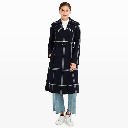 Club Monaco Color Navy Plaid Simin Coat