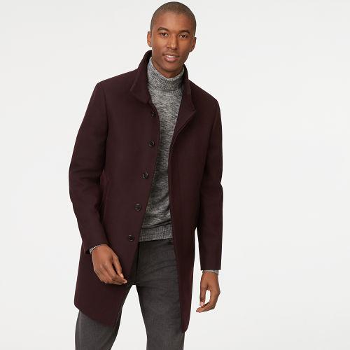Club Monaco Color Red Funnel-neck Topcoat