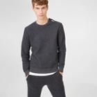 Club Monaco Color Grey Shoulder Zip Brush Crew