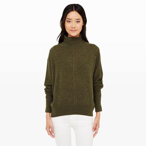 Club Monaco Color Green Eleesa Cashmere Turtleneck