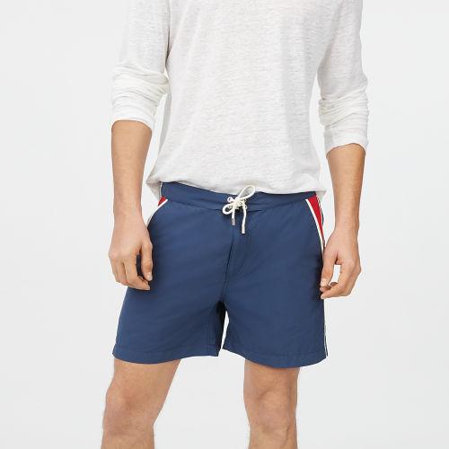Club Monaco Color Blue Solid & Striped Board Short