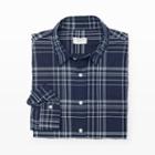 Club Monaco Color Blue Slim-fit Indigo Plaid Shirt In Size Xs