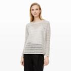 Club Monaco Color Silver Harriet Foil Sweater In Size M