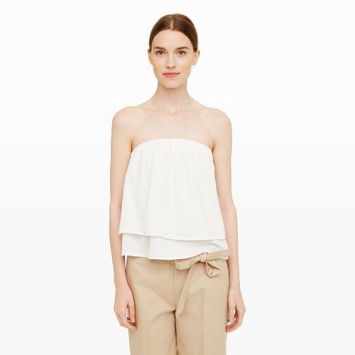 Club Monaco Color White Tevin Textured Top
