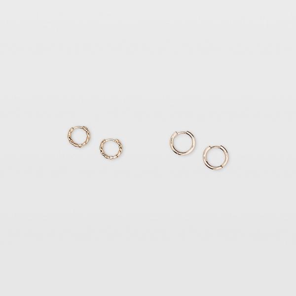 Club Monaco Link Hoop Earring Set
