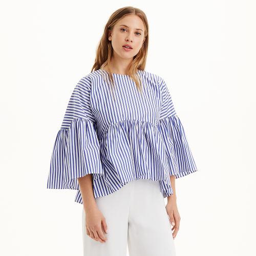 Club Monaco Color Blue Mds Bell Sleeve Top