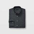 Club Monaco Grey/black Slim Houndstooth Flannel Shirt