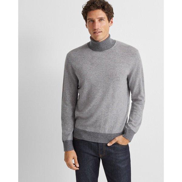 Club Monaco Grey Multi Cashmere Turtleneck
