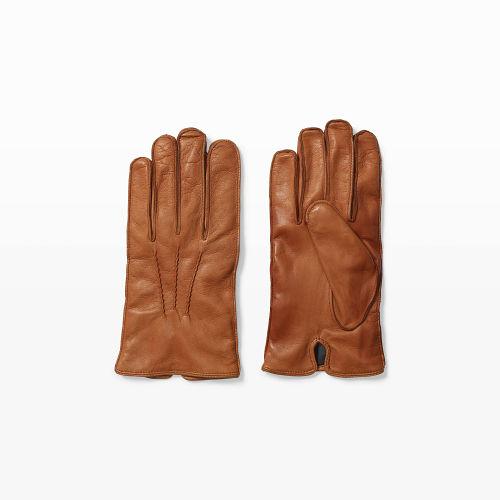 Club Monaco Color Brown Washed Leather Glove
