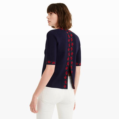 Club Monaco Color Blue Vimala Jacquard Sweater
