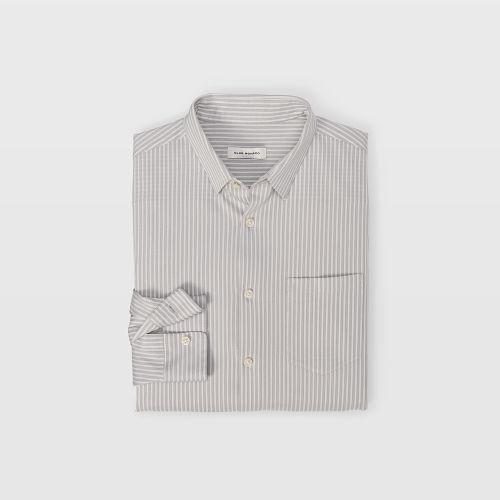 Club Monaco Color Grey Knit Stripe Button-down