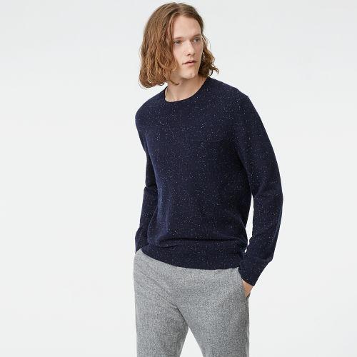 Club Monaco Color Blue Cashmere Donegal Pocket Crew