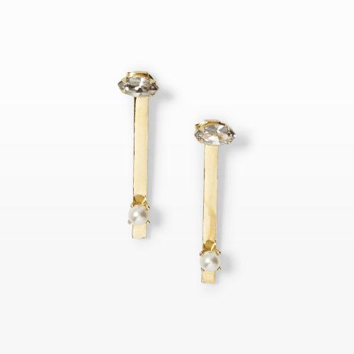 Club Monaco Color Gold Bing Bang Pearl Jacket Earring
