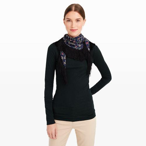 Club Monaco Color Lapis Multi Darja Silk Tassel Scarf