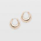 Club Monaco Pearl Edge Hoop Earrings
