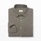 Club Monaco Color Grey Slim-fit Heather Nep Shirt In Size Xs