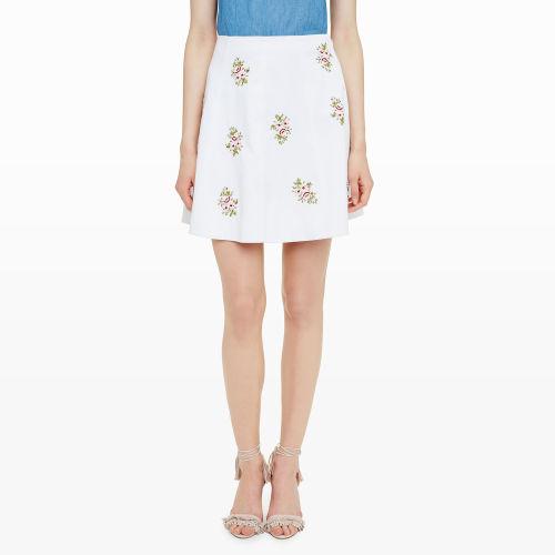 Club Monaco Color White Rexye Embellished Skirt