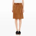 Club Monaco Collection Color Brown Adriel Leather Skirt