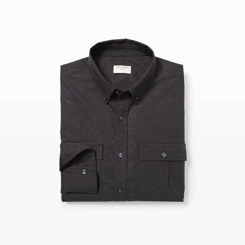 Club Monaco Color Grey Slim Two-pocket Shirt