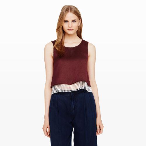 Club Monaco Color Purple Cilla Crop Tank
