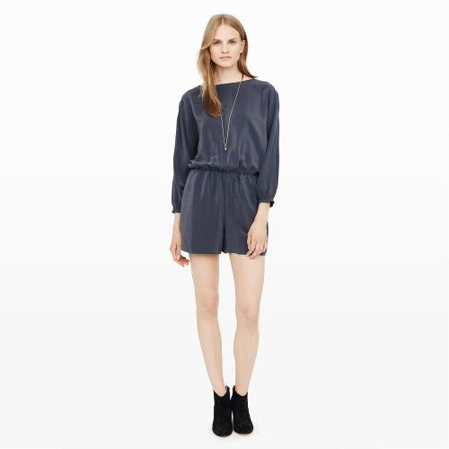 Club Monaco Color Black Tuper Silk Jumper In Size 0