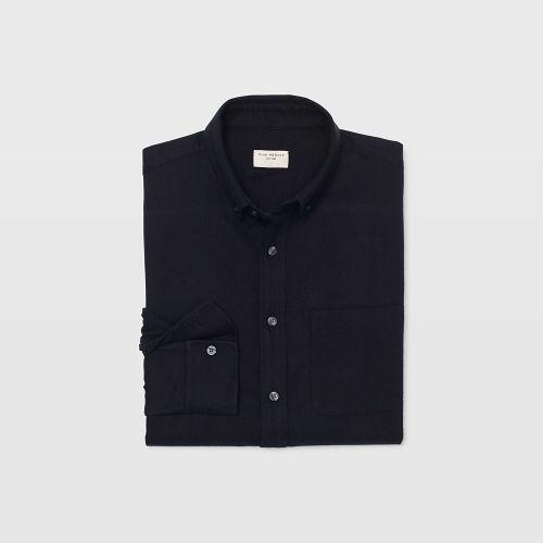 Club Monaco Color Black Slim Double-faced Twill Shirt
