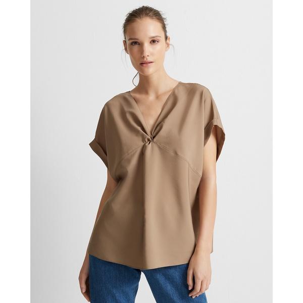 Club Monaco Light Brown Front Twist Top