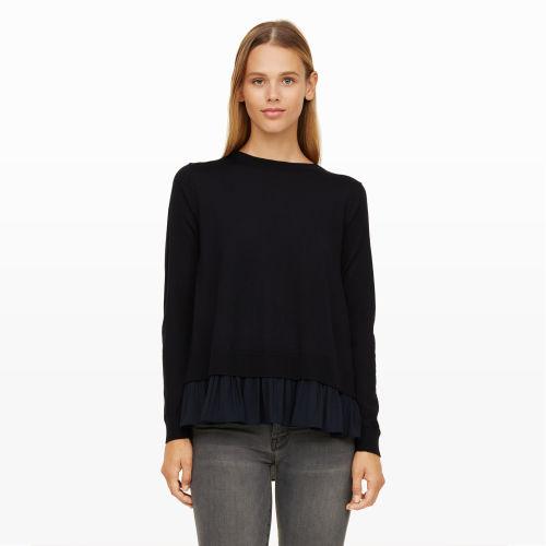 Club Monaco Color Blue Arlietta Split-back Sweater