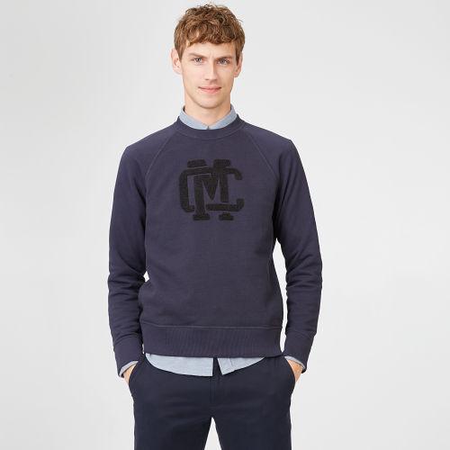 Club Monaco Color Blue Cm Embroidery Crew