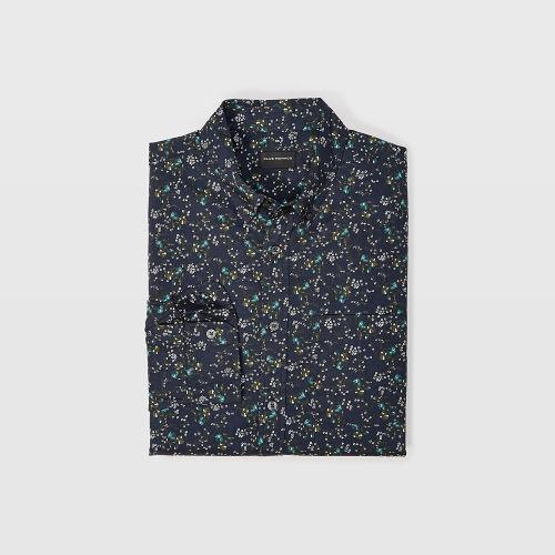 Club Monaco Color Blue Slim Winding Daisy Shirt