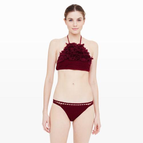 Club Monaco Color Purple Suboo Castaway Crochet Top