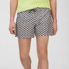 Club Monaco White/black Arlen Checkerboard Swim Trunk
