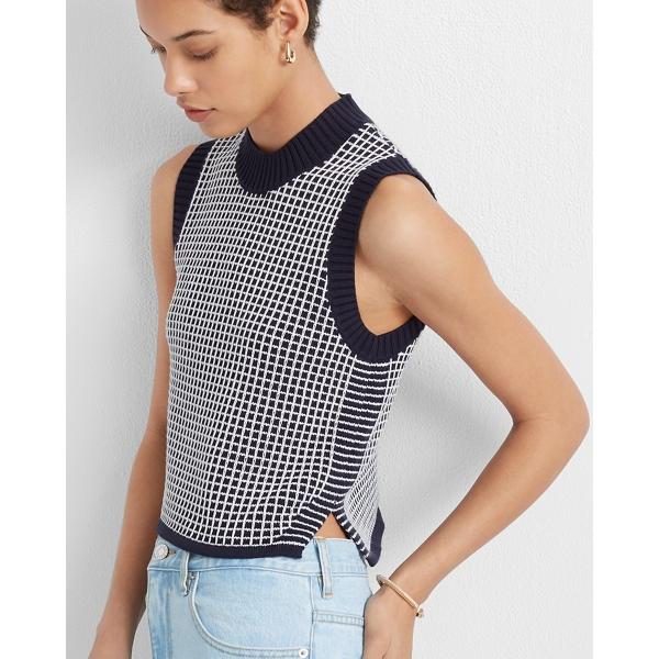 Club Monaco Two-tone Waffle Tank