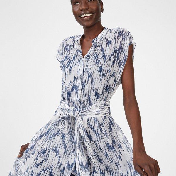 Club Monaco Navy Multi Dremah Silk Dress