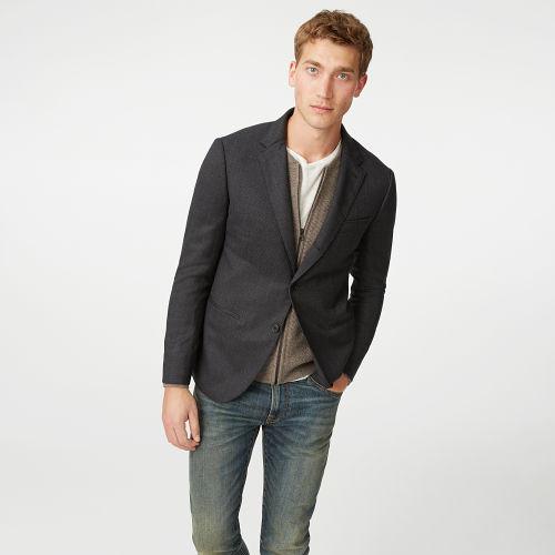 Club Monaco Color Grey Houndstooth Hacking Jacket