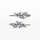 Club Monaco Color Silver Hair Flower Pin Set