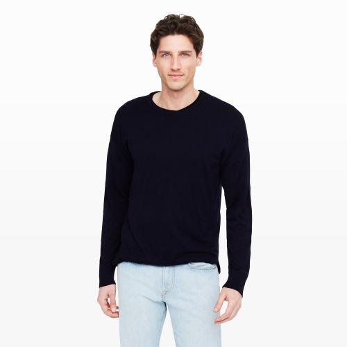 Club Monaco Color Blue Drop Shoulder Crew