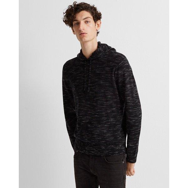 Club Monaco Black Multi Merino Pullover Hoodie