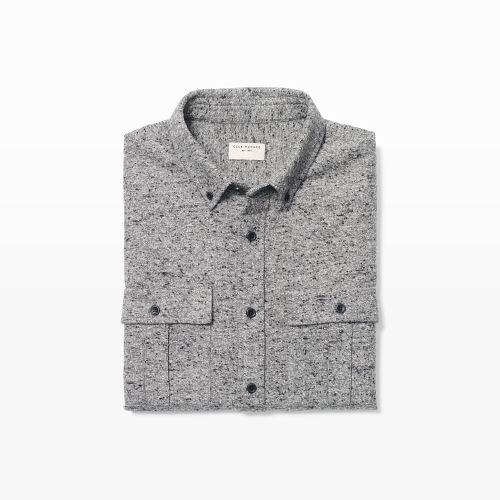 Club Monaco Color Grey Slim Pocket Donegal Shirt