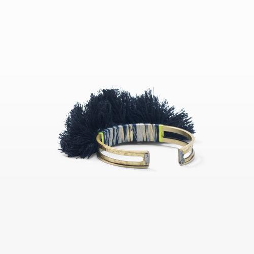 Club Monaco Color Black Serefina Fringe Cuff