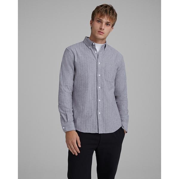 Club Monaco Slim Donegal Herringbone Shirt