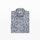 Club Monaco Color Blue Slim Kal Floral Shirt