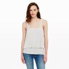 Club Monaco Color Grey Aberdeena Pleated Sweater Tank