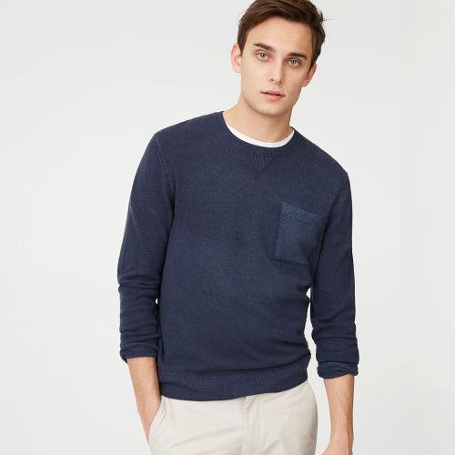 Club Monaco Color Blue Cashmere Garment-dyed Crew